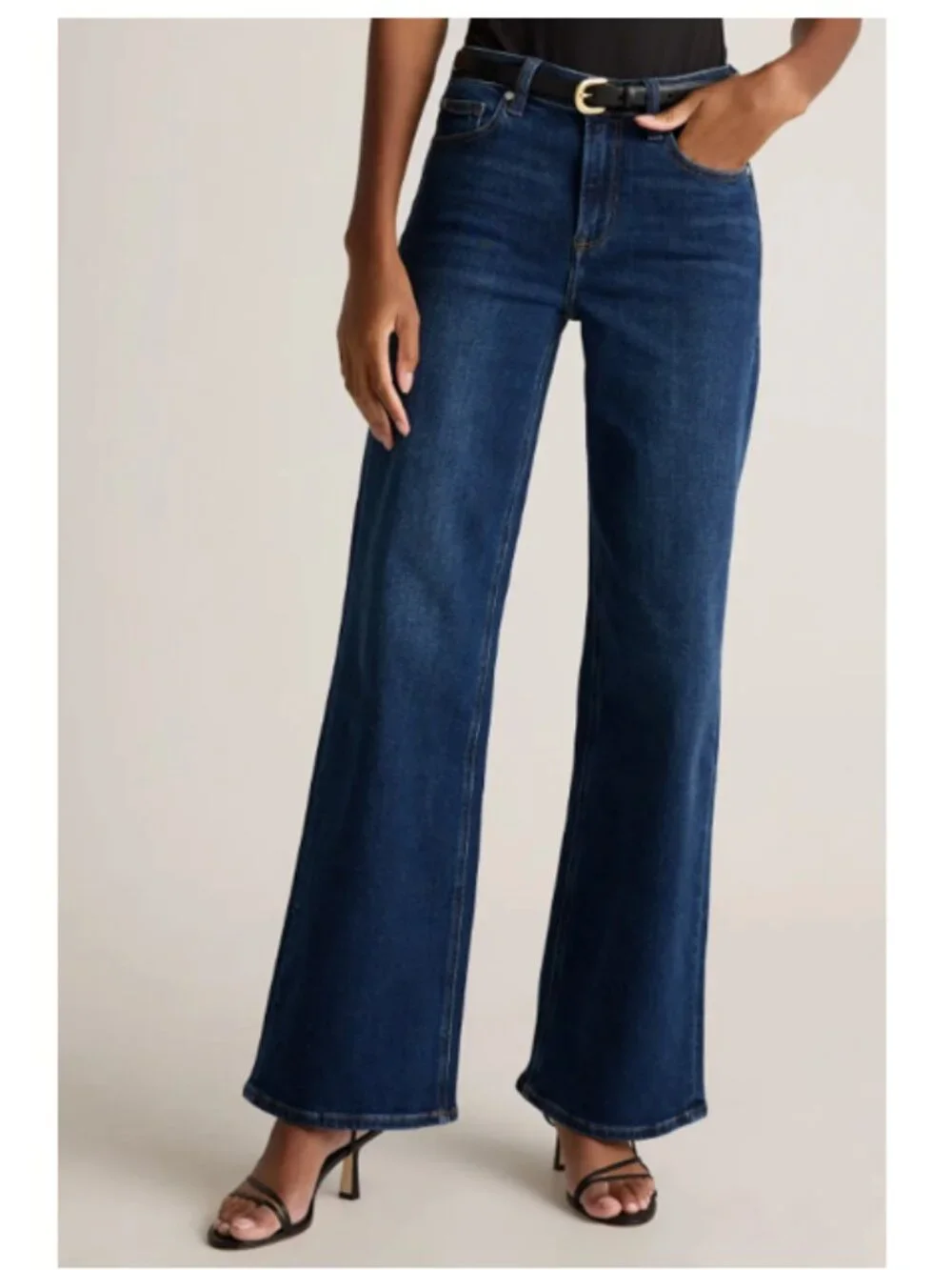 Size 28 Bella Stretch Wide Leg Jeans in Midnight Blue - Picture 2 of 5